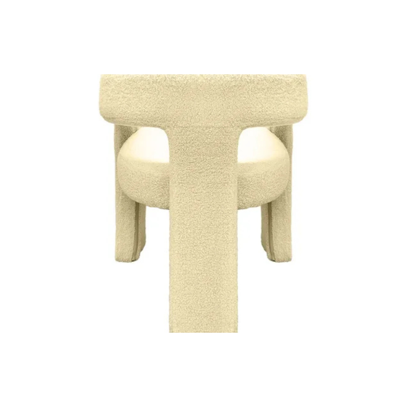 Norma Organic Armchair – Elegant Minimalist Reception Bouclé Beige