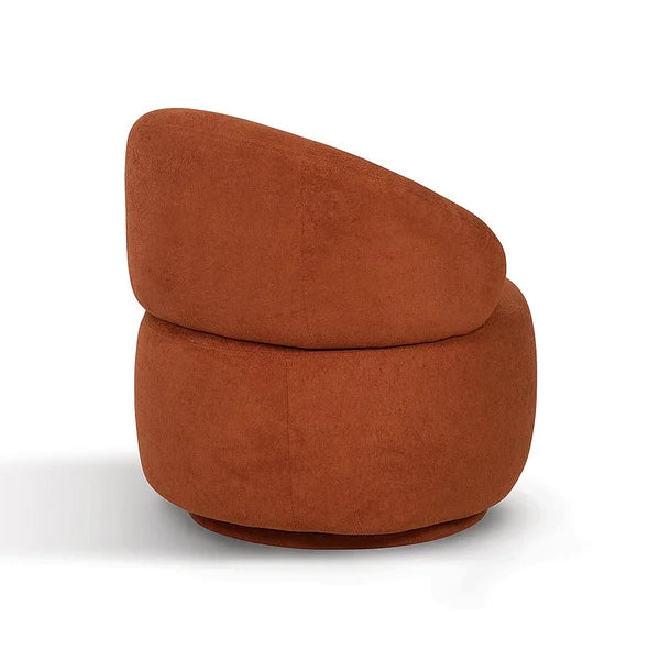 Aimê Swivel Armchair – Organic Bouclé Upholstery