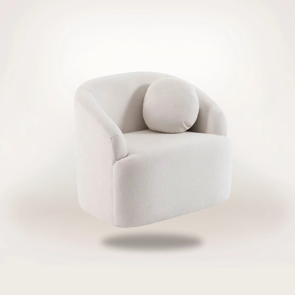 Lua Bouclé Armchair – Off White