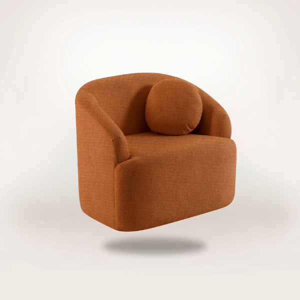Lua Terracotta Knit Armchair