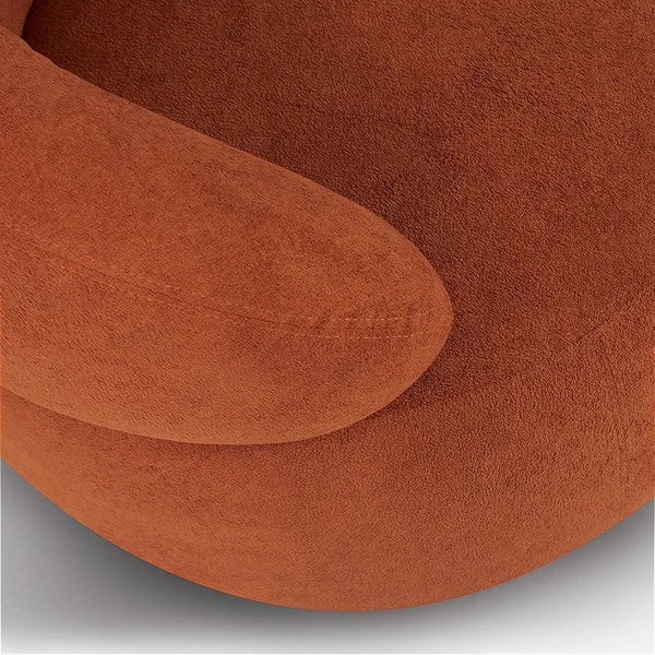 Aimê Swivel Armchair – Organic Bouclé Upholstery