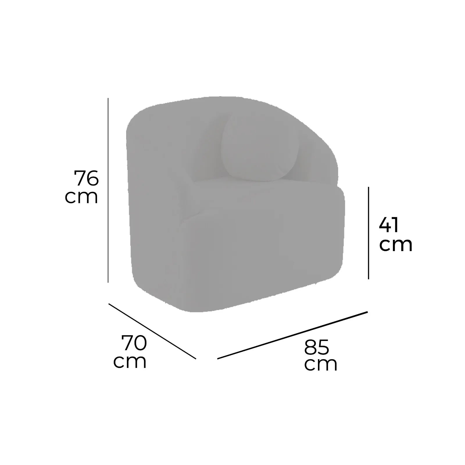 Lua Bouclé Armchair – Off White